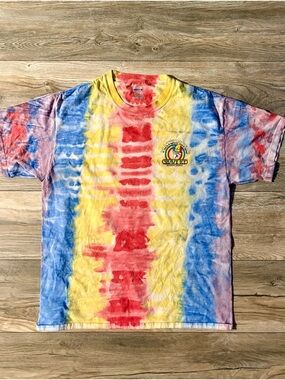 Hanes Tie-Dye Matsumoto’s Shave Ice Tee in Yellow, Red & Blue